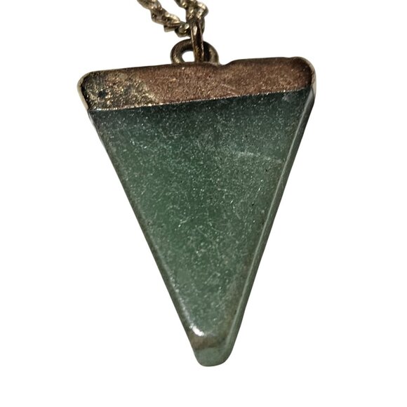 Elegant Boho Chic Green Stone Pendant Necklace Fashion Jewelry Women - Picture 2 of 5